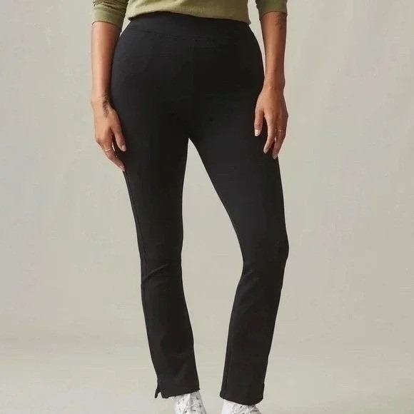 American Giant Pants - American Giant Ponte Kick Flare Pants Womens 6 Black Modal Stretch Streetwear